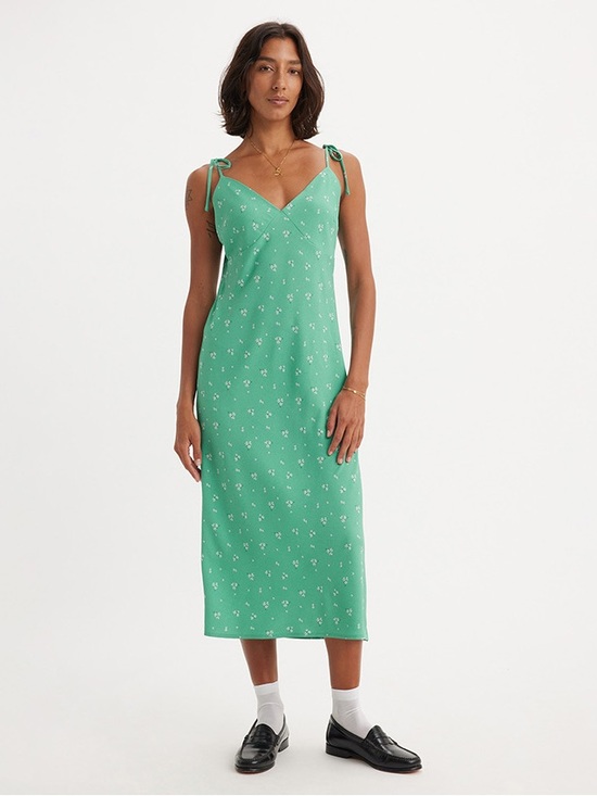 Levi's Dresses & Skirts - Levi’s Rena Tie Strap Floral Midi Dress Green Sleeveless NWT M